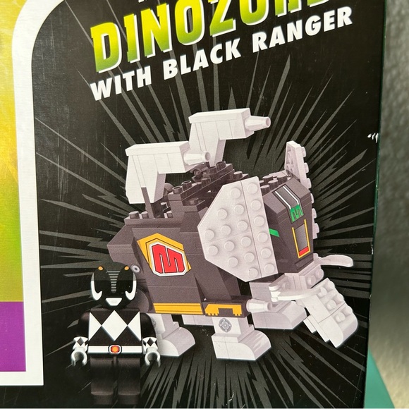 Mighty Morphin Power Rangers Mastodon Dinozord Construction Set Black Ranger NIB - Picture 7 of 9